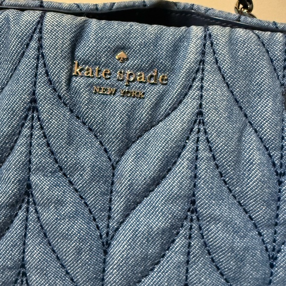 Kate Spade Briar‎ Lane Quilted Denim Meena Satchel Bag T - Picture 5 of 12